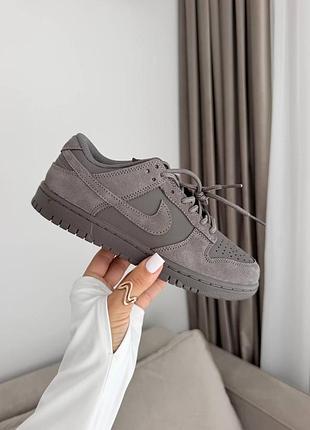 Nike sb dunk grey suede | жіночі сірі замшеві кросівки | 36–39