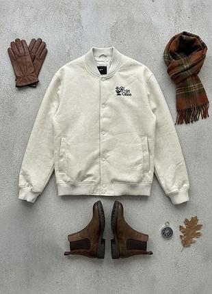Куртка унісекс pull&bear бомбер бежевий, l