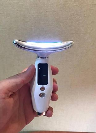 Микротоковый массажер для лица и шеи neck beauty device 26x-328 / лифтинг массажер омоложение