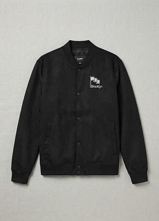 Осіння куртка- бомбер з екозамші pull&bear, l