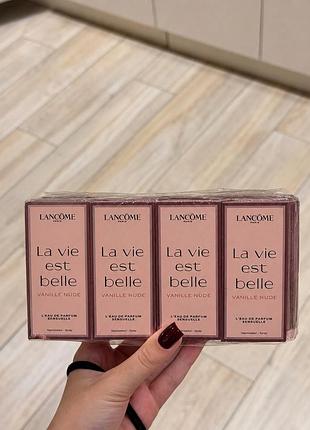 Набір пробників lancôme la vie est belle vanille nude 16 шт × 1,2 мл