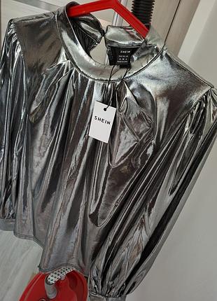 Блуза жіноча shein срібляста розмір m