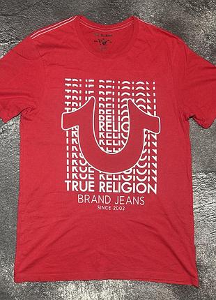 Чоловіча футболка true religion червона з принтом