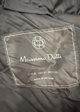 Жіночий зимовий пуховик massimo dutti чорний пух перо  xl