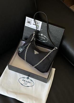 Сумка re-edition 2005 re-nylon and saffiano mini black