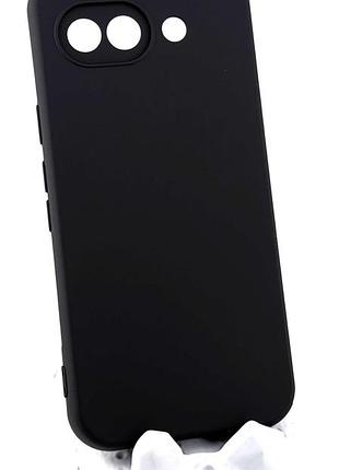 Чехол silicone case для google pixel 10a бампер с микрофиброй черный