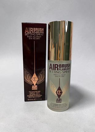 Зволожуючий і фіксуючий макіяж спрей для обличчя charlotte tilbury airbrush flawless setting spray, 34 мл