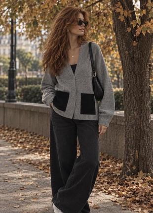 Вовняний кардиган h&m, 100% вовна