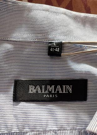 Чоловіча сорочка balmain paris блакитна, розмір m-l балмейн