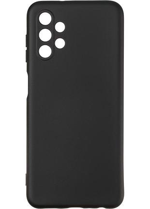 Чехол silicone case для samsung galaxy a13 5g / a136 бампер с микрофиброй черный