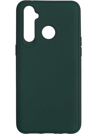 Чехол case matte для realme 5 pro бампер силиконовый зеленый