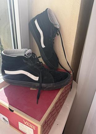 Кеды высокие мужские vans ванс 46 размер, sk8-hi pig suede венс кроссовки