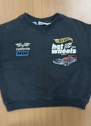 Світшот для хлопчика zara hot wheels чорний