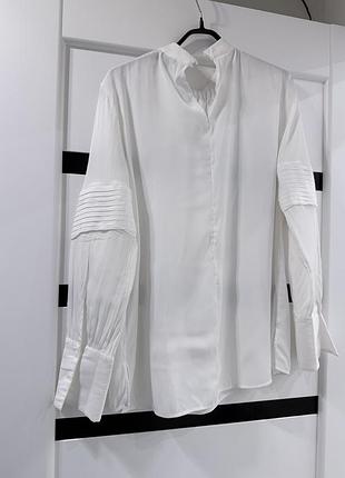 Жіноча блуза massimo dutti біла розмір s 4