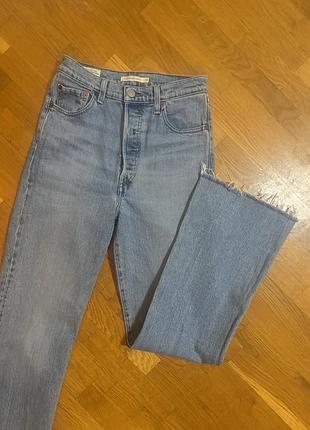 Жіночі джинси levi’s ribcage crop flare блакитні w25 l28