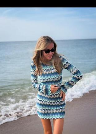 Платье туника зигзаг стиль missoni 9