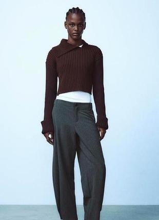 Жіночі брюки zara кюлоти сірі розмір l