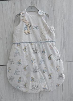 Теплий спальний мішок спальник peter rabbit tu на 0-6м 56-68см
