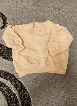 Світшот для дівчинки zara бежевий 80 розмір