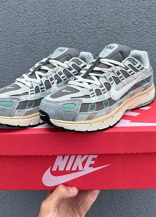Кросівки чоловічі та жіночі nike p-6000 flat pewter сірі