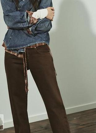 Джинсы wide leg zara