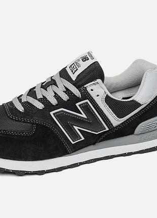 Кросівки new balance 574 'black white grey' 3