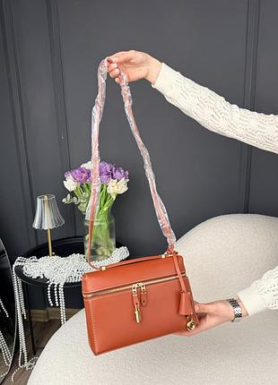 Сумка extra pocket 23 in smooth leather dark terracotta 2