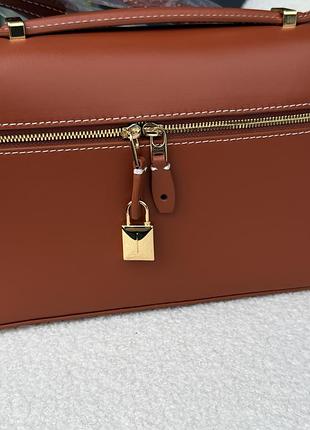 Сумка extra pocket 23 in smooth leather dark terracotta 4
