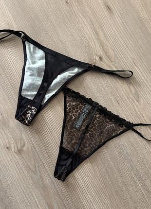 Деопардові трусики стринги  комплект primark 3