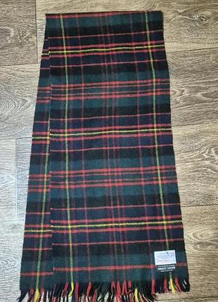 Шотландский кашемировый шарф в традиционную клетку тартан johnstons of elgin