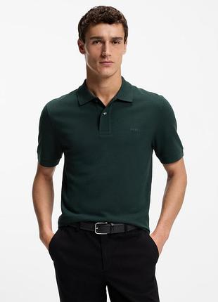 Премиальная поло футболка босс hugo boss premium dark green, xxl, оригинал