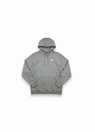 Фірмове сіре худі nike (оригінал) з капюшоном, розмір s, ідеальний стан