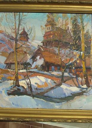 Зас. худ.укр.в. бурч роз. 100 х 80 см. п.о. 1980 роки ужгород. школа бокшая .