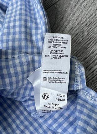 Блуза в дрібну клітинку la redoute 5