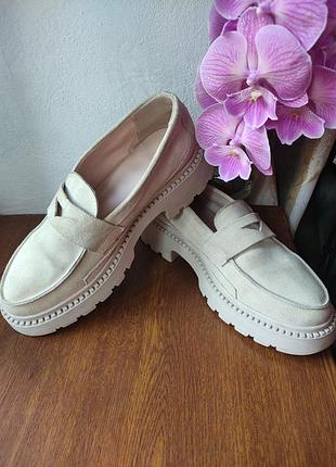Лоферы из натуральной замши 8