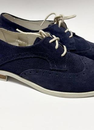 Оксфорди жіночі guimaraes сині 36 eur (23 см) замша