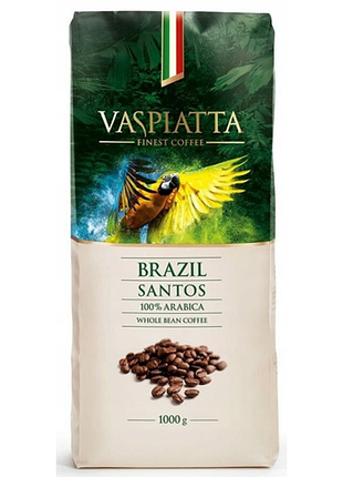 Кава vaspiatta brazil santos в зернах 1 кг