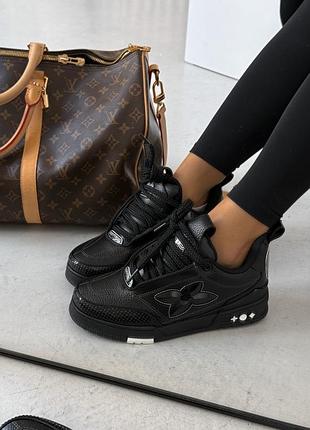 Кросівки lv skate sneaker oversized flower black 6