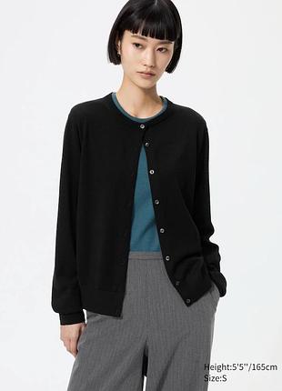 Кардиган uniqlo 100% вовна жіночий м