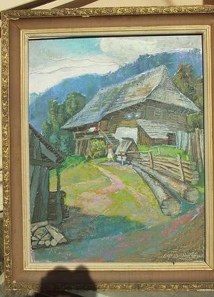 Чсзху м .керечанин роз. 70 х 55 см. к.о. 1980 рр.ужгород. закарпатська школа ерделі та бокшая