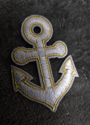 Нашивка новая якорь морская