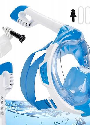 Маска для дітей aquastic kai jr xs для снорклінгу з трубкою