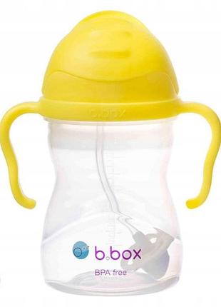 Набір з 2 штук пляшка b.box bidon з важеною трубочкою інноваційний стакан лимонний 240 мл