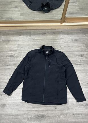 Мужская куртка ветровка under armour ua storm revo jacket black оригинал спортивная для гольфа бега черная демисезонная ветрозащитная softshell lg
