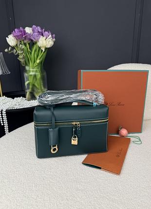 Сумка extra pocket 23 in smooth leather dark green