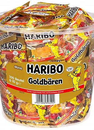 Набір з 2 штук желейні цукерки haribo goldbaren złote misie фруктові 100 x 10г міні 1кг de