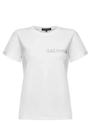 Футболка жіноча gasanova біла з написом