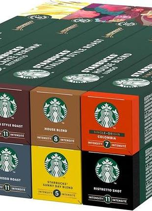 Starbucks discovery variety pack для nespresso кавові капсули 10 x 10 (100 капсул) ексклюзив amazon