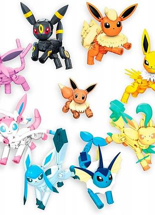 Конструктор mega pokemon gfv85 всі еволюції eevee 470 ел