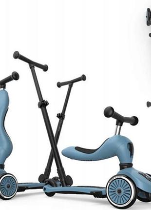 Самокат scoot and ride highwaykick 1 push&go steel з ручкою для дітей 1-5 років